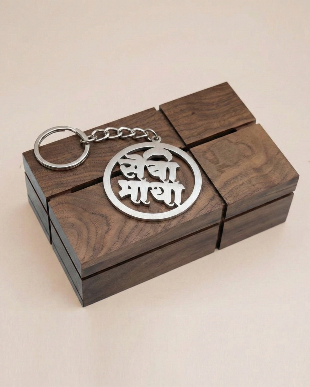 SEWABHAYA Name Stainless Steel Keychain (Round)