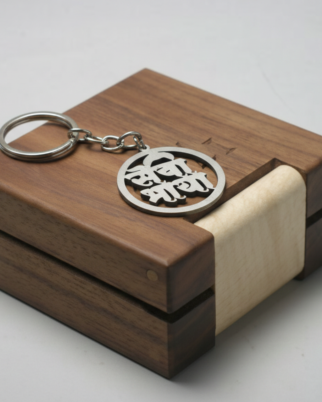 SEWABHAYA Name Stainless Steel Keychain (Round)